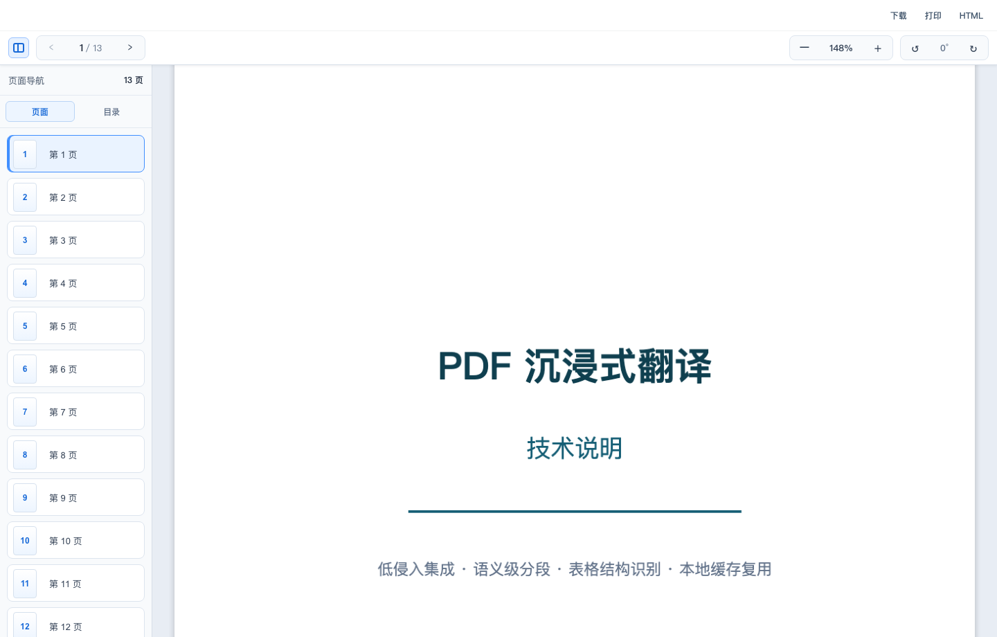 PDF 导航预览效果